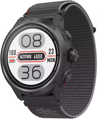 Coros Apex2 Pro Aluminium 47mm Αδιάβροχο Smartwatch με Παλμογράφο (Μαύρο)