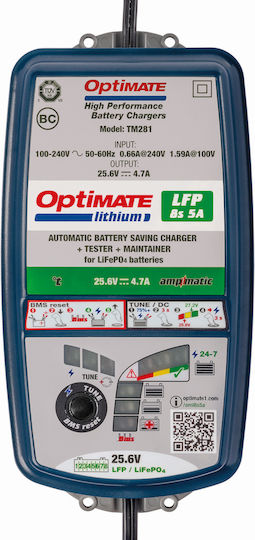 Tecmate Optimate LFP Select Lithium 8S Batterieladegerät Auto 5A