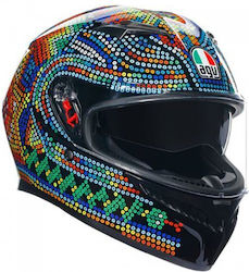 AGV K3 AGV E2206 MPLK Rossi Winter Test 2018 Full Face Helmet with Sun Visor ECE 22.06 1590gr 2118381001001-M