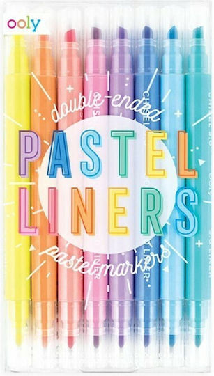 Ooly Pastel Liners Zeichenmarker 5mm Doppelseitig Set 8Stück