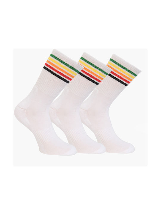 Kal-tsa Men's Patterned Socks White 3Pack