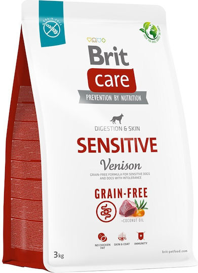 Brit Care Sensitive 3kg Ξηρά Τροφή χωρίς Σιτηρά για Ενήλικους Σκύλους με Ελάφι