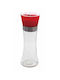 Homestyle Manual Glass Pepper Mill 19cm Red