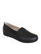 Leather Women's Moccasins in Black Color
