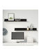 Shelves Wall Black 2pcs 80x11x9cm