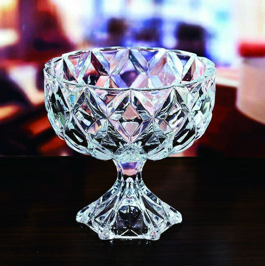 Homestyle Vogue Ice Cream Serving Bowl Round Glass Transparent with Diameter 11cm 2pcs