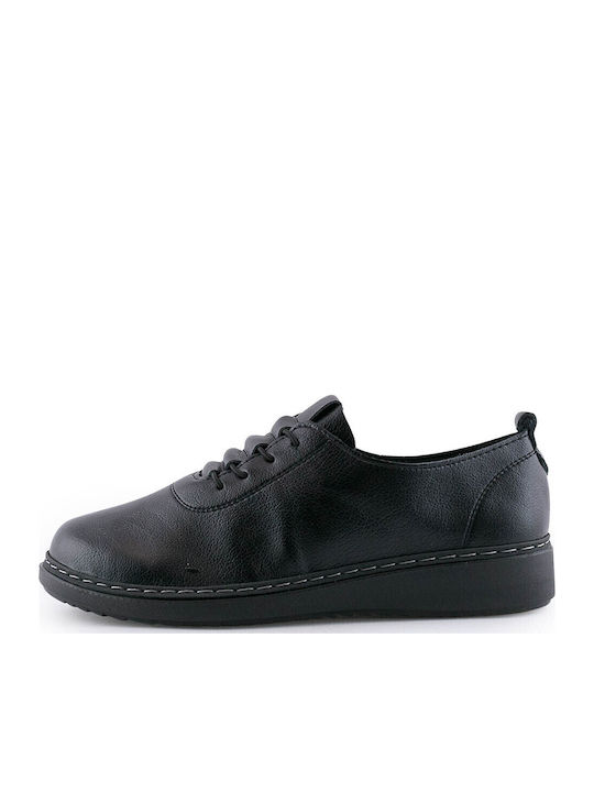 Love4shoes Γυναικεία Oxfords σε Μαύρο Χρώμα