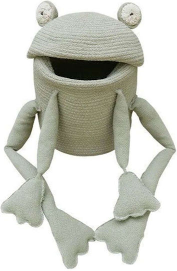 Lorena Canals Kinder Aufbewahrungskorb aus Stoff Fred the Frog Grün 23x35cm 1Stück