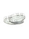 Inart Διακοσμητικός Δίσκος Metallisch Rund mit Spiegel Silver 38x38x5cm 2Stück