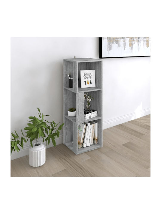 Corner Bookcase Grey Sonoma 33x33x100cm