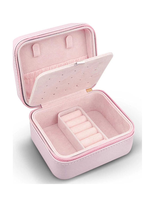 Loco Cutie Pentru Bijuterii Din Piele Ecologică Roz 11.3x9.5x6.2cm
