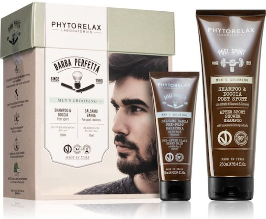 Männer Pflege mit Pre-After Shave Bartbalsam 75ml & After Sport Shower Shampoo 250ml 325ml