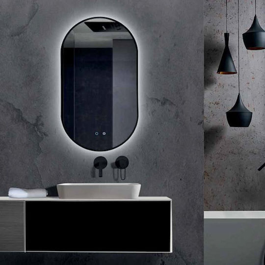 Imex Tokyo TOKY022/90NG Καθρέπτης Led Αφής από Μέταλλο 50x90cm Μαύρος