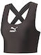 Puma T7 Women's Athletic Crop Top Sleeveless Black