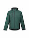 THClothes Zagrep Work Jacket Softshell with Fleece Lining and Detachable Hood Green