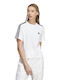 Adidas Damen Sportliches Crop Top Kurzärmelig Weiß