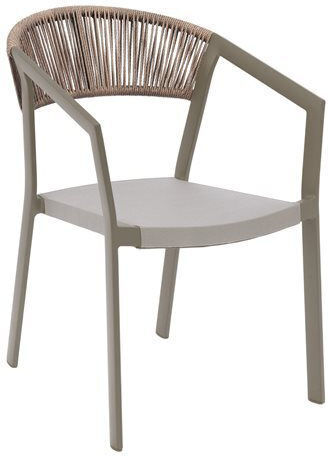 Scaun De Exterior Din Aluminiu Miri Șampanie 45x63x82cm