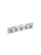 Inart Inart Wall Hanger Wooden 5 Hooks White 46x10x5cm