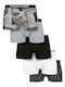 Men's Boxers Bndn Grey/Grey/Black/White/Script/Black with Patterns 5Pack