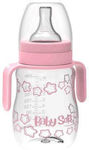 BabySoft Plastikflasche mit Silikonsauger für 6+ Monate Pink Sterne 250ml 1Stück