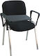 Karekla by Fragkoulakis Iso-Analogio Black Classroom Chair with Tablet Arm 53x42x80cm