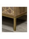 Sideboard Wooden Brown / Gold 99x39x75.5cm
