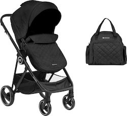 Kikka Boo Gianni 2 in 1 Verstellbar 2 in 1 Baby Kinderwagen Geeignet für Neugeborene Schwarz 11kg