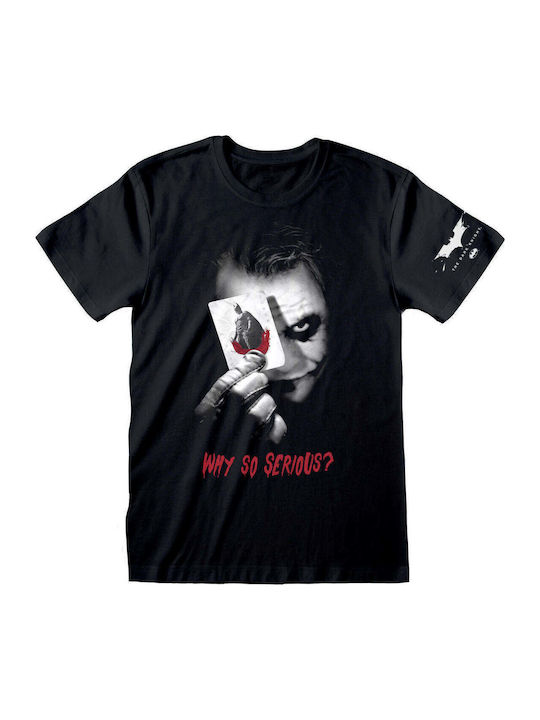 Bioworld T-shirt The Dark Knight Why So Serious σε Μαύρο χρώμα Bioworld T-shirt The Dark Knight Why So Serious σε Μαύρο χρώμα