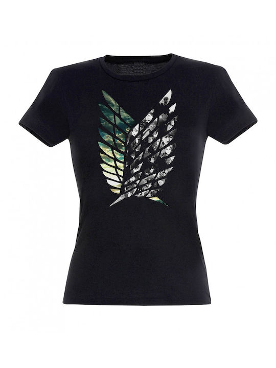 Pegasus Атака На Титан Дамска T-shirt Черна
