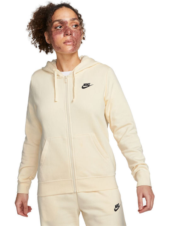 Nike Women's Sweatshirt Jacket Hooded Coconut Milk