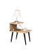 Rectangular Wooden Side Table Natural L50xW55xH40cm