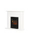 HomCom Fireplace 1000 Boden Elektrischer Kamin 2000W 102x95cm Weiß