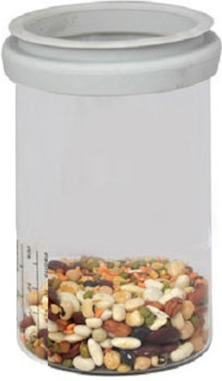 Lalos Premiere Pasta Jar with Lid Glass Grey 22x22x10cm 1 Piece