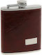 Hip Flask Sticlă Oțel inoxidabil Roșu 210ml