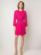 Desiree Mini Evening Dress Fuchsia