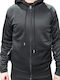 Polyester-Sportjacke Schwarz Slim-fit