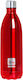 Lifegreen Recyclable Bottle Thermos Stainless Steel BPA Free 1lt Red Metallic