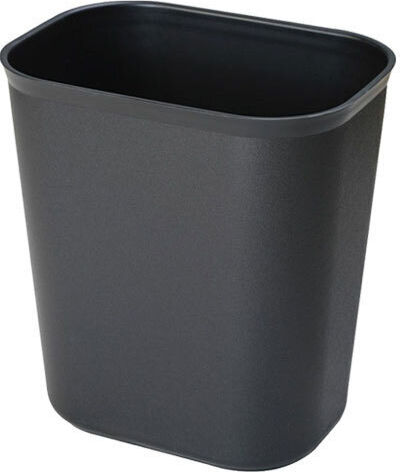 Ready Plastic Waste Basket for Hotel Rooms with Dimensions W23xD16xH26cm. Black 1pcs