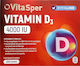 Vitasper Vitamin D3 Vitamina pentru Întărirea Sistemului Imunitar 4000iu 30 file