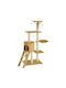Bakaji Cat Scratching Post Cat Tree In Beige Colour with Height 144 cm