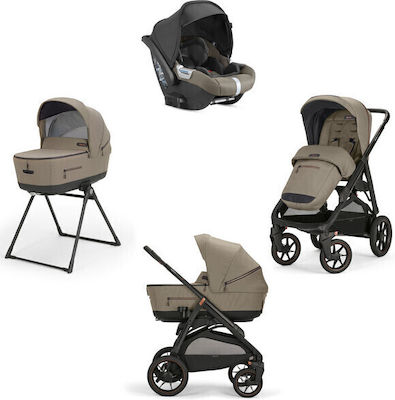 Inglesina Aptica XT Quattro Cab Adjustable 3 in 1 Baby Stroller Suitable for Newborn Tuareg Beige 12.7kg