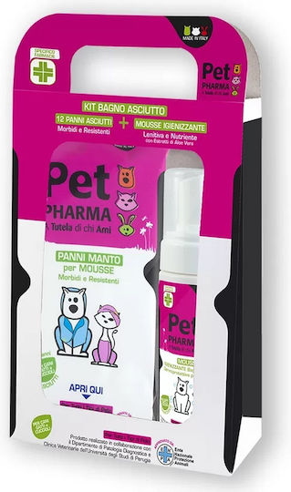 Pet In Pharma Dry Bath Kit Şerveţele pentru Câini pentru Curăţarea Corpului