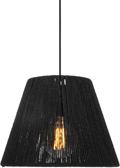 Fylliana Cordon 6 Висящо Осветително Тяло Черен Камбанка 40x35см.