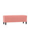 Stool Bench Stool Upholstered with Velvet Pink 100x35x41cm