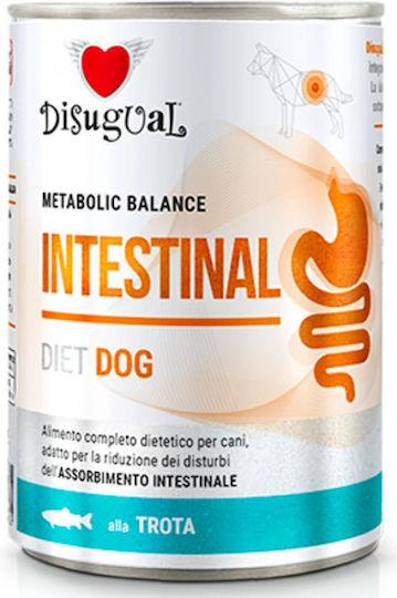 Disugual Metabolic Balance Intestinal Wet Food Dogs in Cans Diet with Chicken, Beef, Potatoes and Salmon Diet 400gr