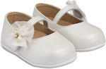 Babywalker Baptism Leather Pumps Ecru