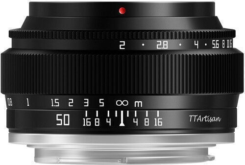 TTArtisan Cadru complet Obiectiv Foto 50mm f/2 Fix pentru Montura Magazin online Sony E Black