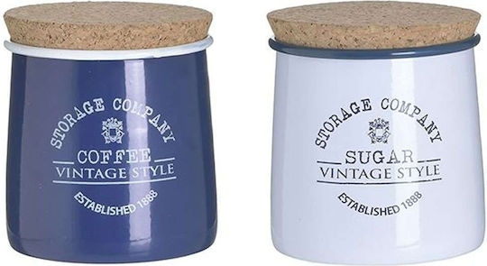Click Sugar Coffee Jar with Lid Metallic 10x10x10cm 1 Piece