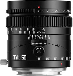 TTArtisan Full Frame Camera Lens 50mm f/1.4 Tilt-Shift for Sony E Mount Black
