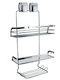 Kleine Wolke Levana Wall Mounted Bathroom Shelf Metallic with 3 Shelves 26x12.5x42.3cm Silver